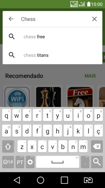 Insira o nome ou assunto do app desejado, e pressione o ícone de busca. Insira o nome ou assunto do app desejado, e pressione o ícone de busca.
