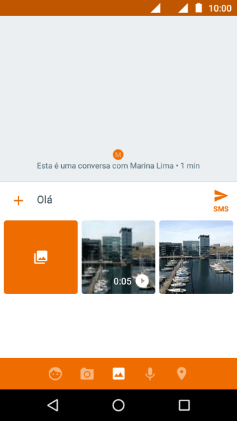 Pressione o ícone de galeria. Pressione o ícone de galeria.
