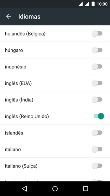 Pressione a tecla de voltar. Pressione a tecla de voltar.