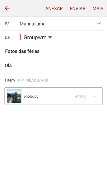 Pressione ENVIAR, quando você terminar de escrever seu e-mail. Pressione ENVIAR, quando você terminar de escrever seu e-mail.