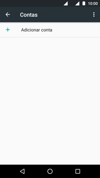 Pressione Adicionar conta. Pressione Adicionar conta.