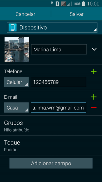 Pressione a lista suspensa ao lado do número do endereço de e-mail. Pressione a lista suspensa ao lado do número do endereço de e-mail.