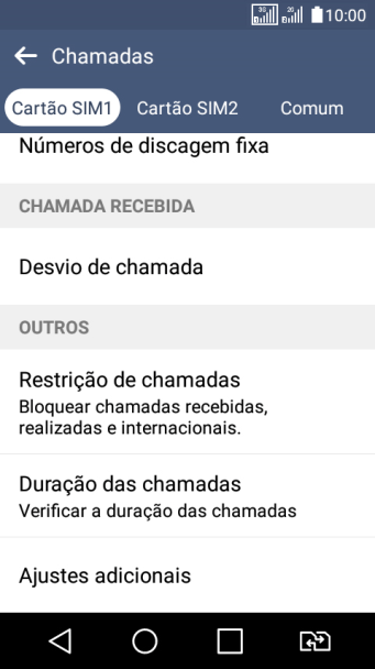 Pressione Ajustes adicionais. Pressione Ajustes adicionais.