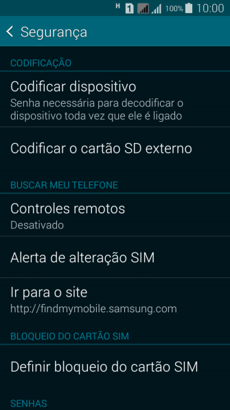 Pressione Definir bloqueio do cartão SIM. Pressione Definir bloqueio do cartão SIM.