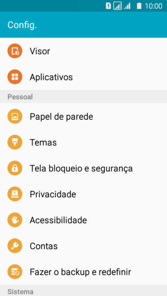 Pressione Tela bloqueio e segurança. Pressione Tela bloqueio e segurança.
