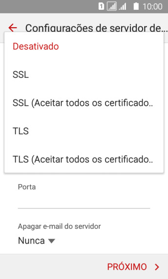 Pressione Desativado para ativar ou desativar a função. Pressione Desativado para ativar ou desativar a função.