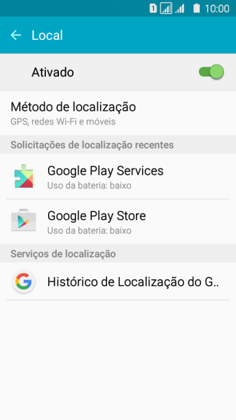 Pressione Método de localização. Pressione Método de localização.