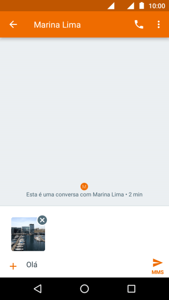 Pressione o ícone de enviar, quando você terminar de escrever a MMS. Pressione o ícone de enviar, quando você terminar de escrever a MMS.