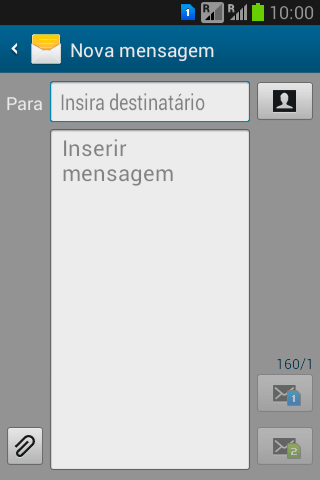 Pressione Insira destinatário, e digite as primeiras letras do destinatário. Pressione Insira destinatário, e digite as primeiras letras do destinatário.