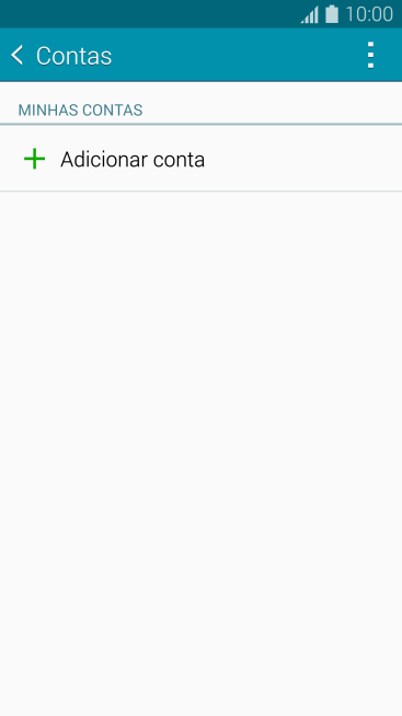 Pressione Adicionar conta. Pressione Adicionar conta.