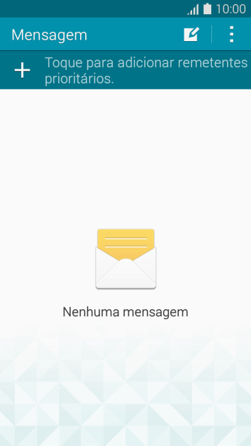 Pressione o ícone de nova mensagem. Pressione o ícone de nova mensagem.