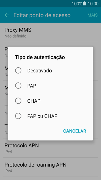 Pressione PAP ou CHAP. Pressione PAP ou CHAP.