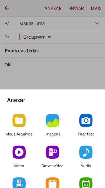 Pressione Meus Arquivos, e navegue até a pasta desejada. Pressione Meus Arquivos, e navegue até a pasta desejada.