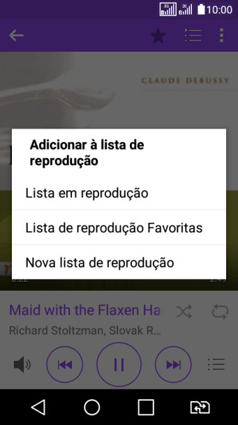Pressione Nova lista de reprodução, e digite o nome do ponto de acesso do Wi-Fi. Pressione Nova lista de reprodução, e digite o nome do ponto de acesso do Wi-Fi.