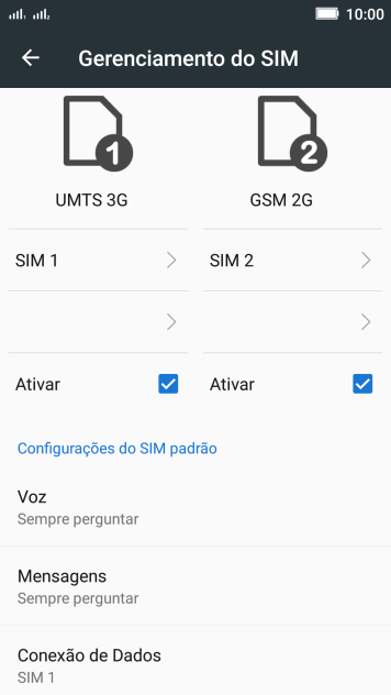 Pressione a caixa abaixo do chip desejado para ativar ou desativar a função. Pressione a caixa abaixo do chip desejado para ativar ou desativar a função.
