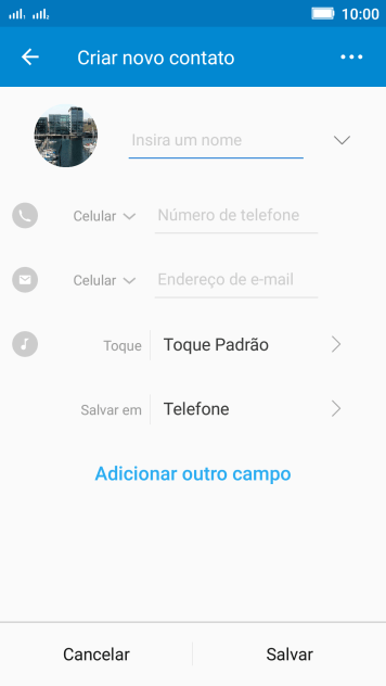 Pressione Insira um nome, e digite o nome . Pressione Insira um nome, e digite o nome .