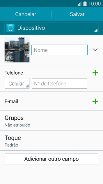 Pressione Nome, e digite o nome desejado. Pressione Nome, e digite o nome desejado.