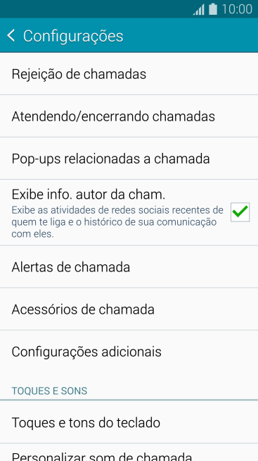 Pressione Configurações adicionais. Pressione Configurações adicionais.