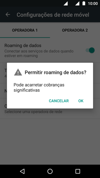Se você quiser ativar a função, deve pressionar OK. Se você quiser ativar a função, deve pressionar OK.
