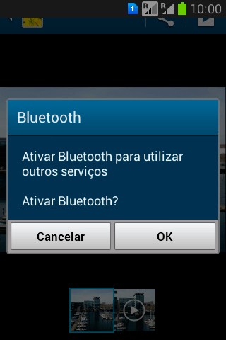 Se o Bluetooth estiver desativado, você deve pressionar OK para ativá-lo. Se o Bluetooth estiver desativado, você deve pressionar OK para ativá-lo.