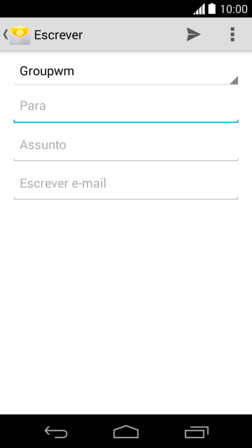 Pressione Para, e digite as primeiras letras do destinatário. Pressione Para, e digite as primeiras letras do destinatário.
