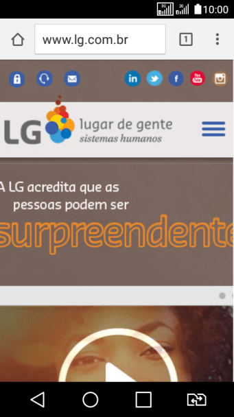 Pressione a barra de endereço. Pressione a barra de endereço.