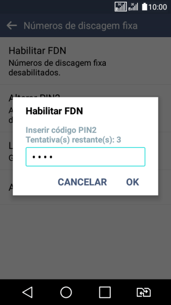 Digite o código PIN2, e pressione OK. Digite o código PIN2, e pressione OK.