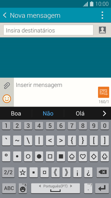 Pressione ABC para retornar à digitação. Pressione ABC para retornar à digitação.