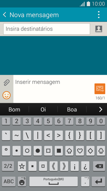 Pressione ABC para retornar à digitação. Pressione ABC para retornar à digitação.