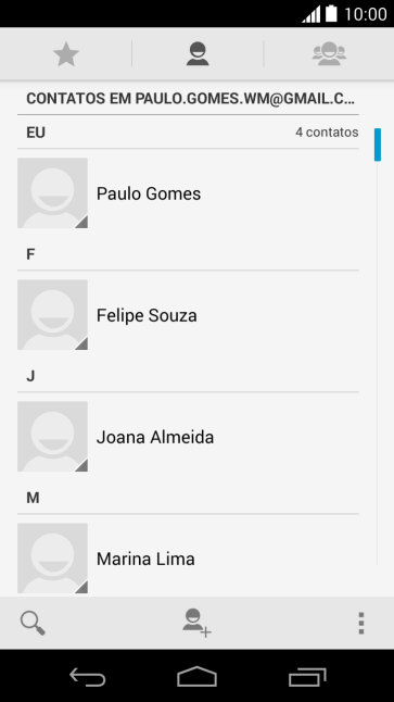 Pressione o ícone de agenda de telefone. Pressione o ícone de agenda de telefone.