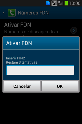 Digite o código PIN2, e pressione OK. Digite o código PIN2, e pressione OK.