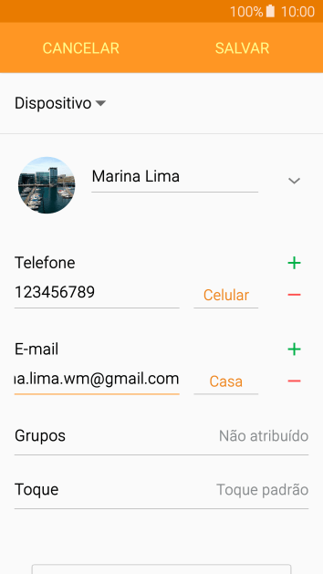 Pressione a lista suspensa ao lado do número do endereço de e-mail. Pressione a lista suspensa ao lado do número do endereço de e-mail.