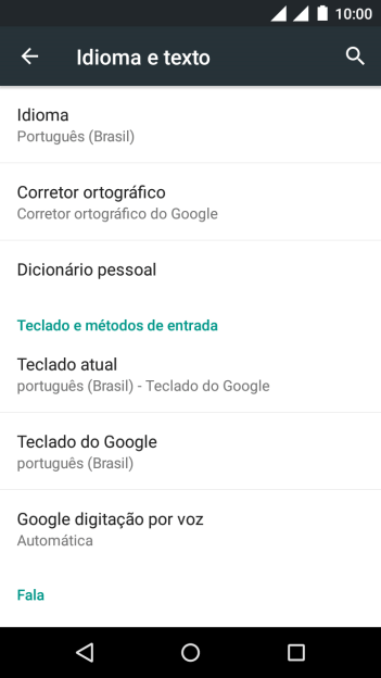 Pressione Teclado do Google. Pressione Teclado do Google.
