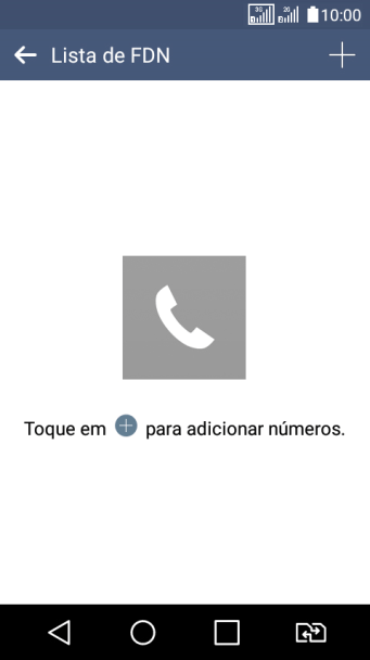 Pressione o ícone de adicionar contato. Pressione o ícone de adicionar contato.