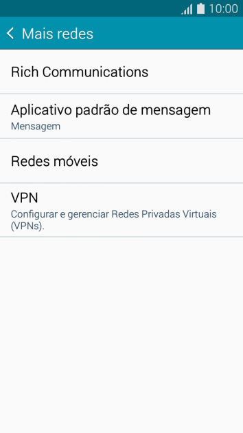 Pressione Redes móveis. Pressione Redes móveis.