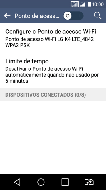 Pressione Configure o Ponto de Acesso Wi-Fi. Pressione Configure o Ponto de Acesso Wi-Fi.