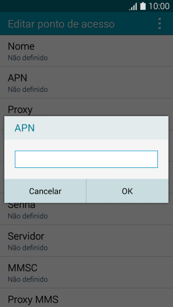 Digite mms.tim.br e pressione OK. Digite mms.tim.br e pressione OK.