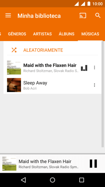 Pressione o título da música. Pressione o título da música.
