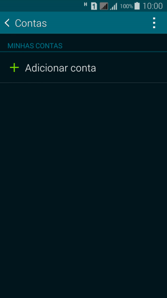 Pressione Adicionar conta. Pressione Adicionar conta.