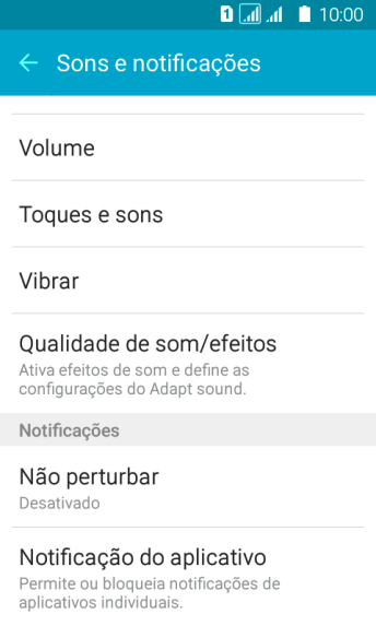 Pressione Notificação do aplicativo. Pressione Notificação do aplicativo.