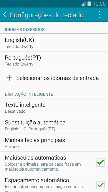 Pressione o idioma escolhido. Pressione o idioma escolhido.