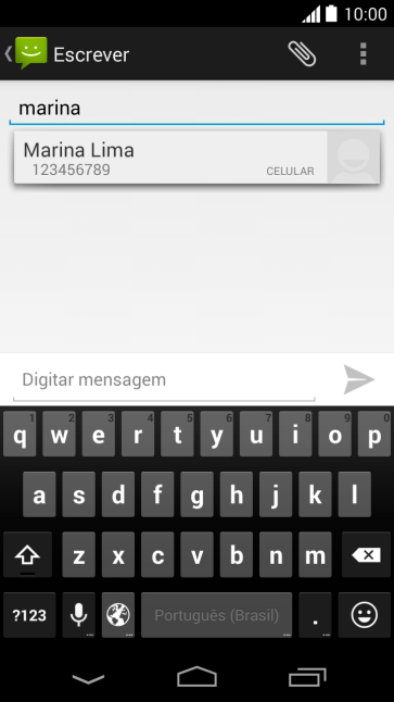 Pressione o contato desejado. Pressione o contato desejado.