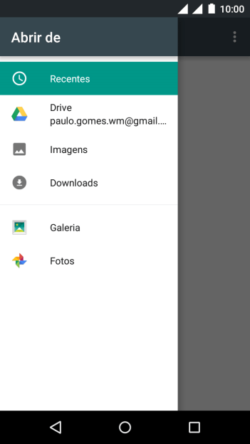 Pressione Imagens, e navegue até a pasta desejada. Pressione Imagens, e navegue até a pasta desejada.