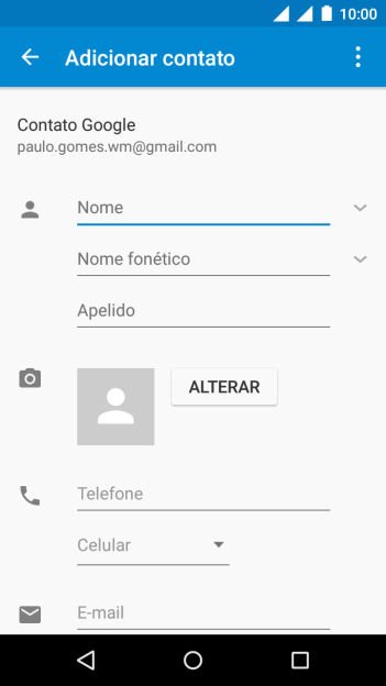 Pressione ALTERAR. Pressione ALTERAR.