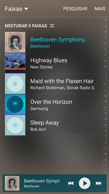 Pressione o arquivo de música desejado. Pressione o arquivo de música desejado.