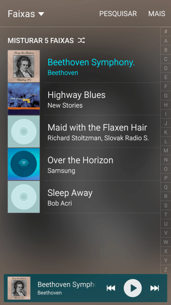 Pressione o arquivo de música desejado. Pressione o arquivo de música desejado.