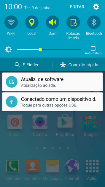 Pressione o ícone de configurações. Pressione o ícone de configurações.