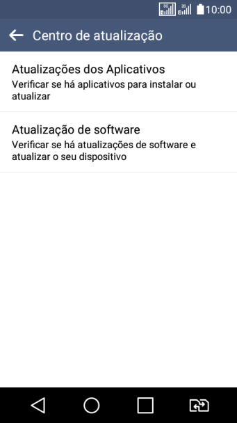Pressione Atualização de software. Se uma nova versão de software estiver disponível, ela será mostrada na tela.
Siga as indicações do visor para atualizar o software do celular. Pressione Atualização de software. Se uma nova versão de software estiver disponível, ela será mostrada na tela.
Siga as indicações do visor para atualizar o software do celular.