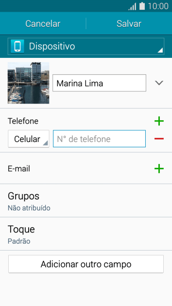 Pressione Nº de telefone, e digite o número de telefone. Pressione Nº de telefone, e digite o número de telefone.