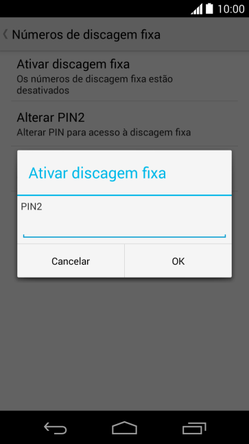 Digite o código PIN2, e pressione OK. Digite o código PIN2, e pressione OK.